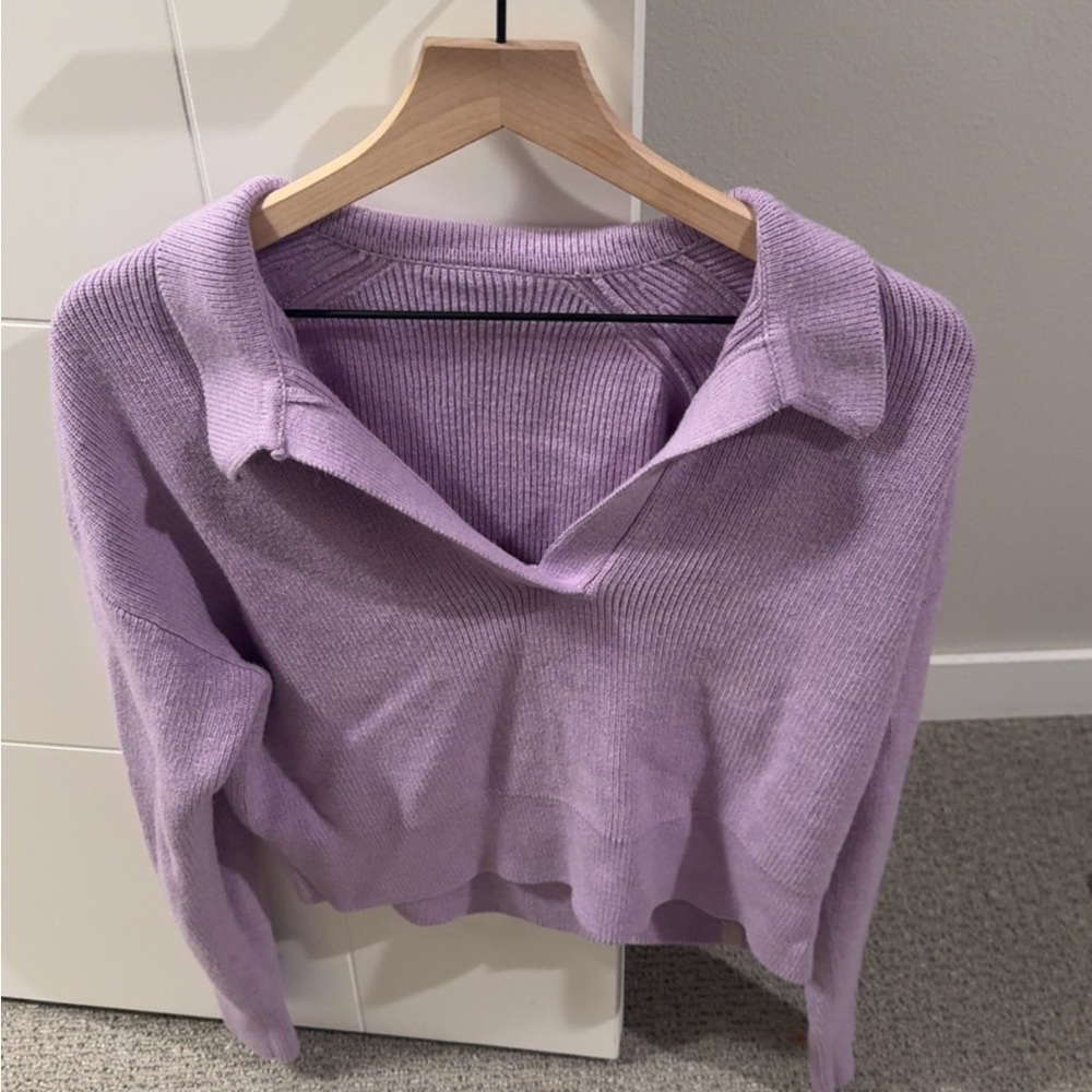 lululemon athletica Purple V-Neck Sweater